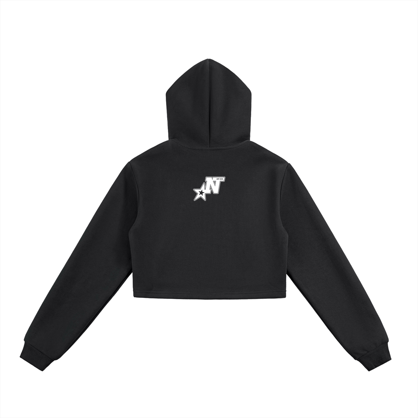 Women Essential Cropped Zip-Up Hoodie