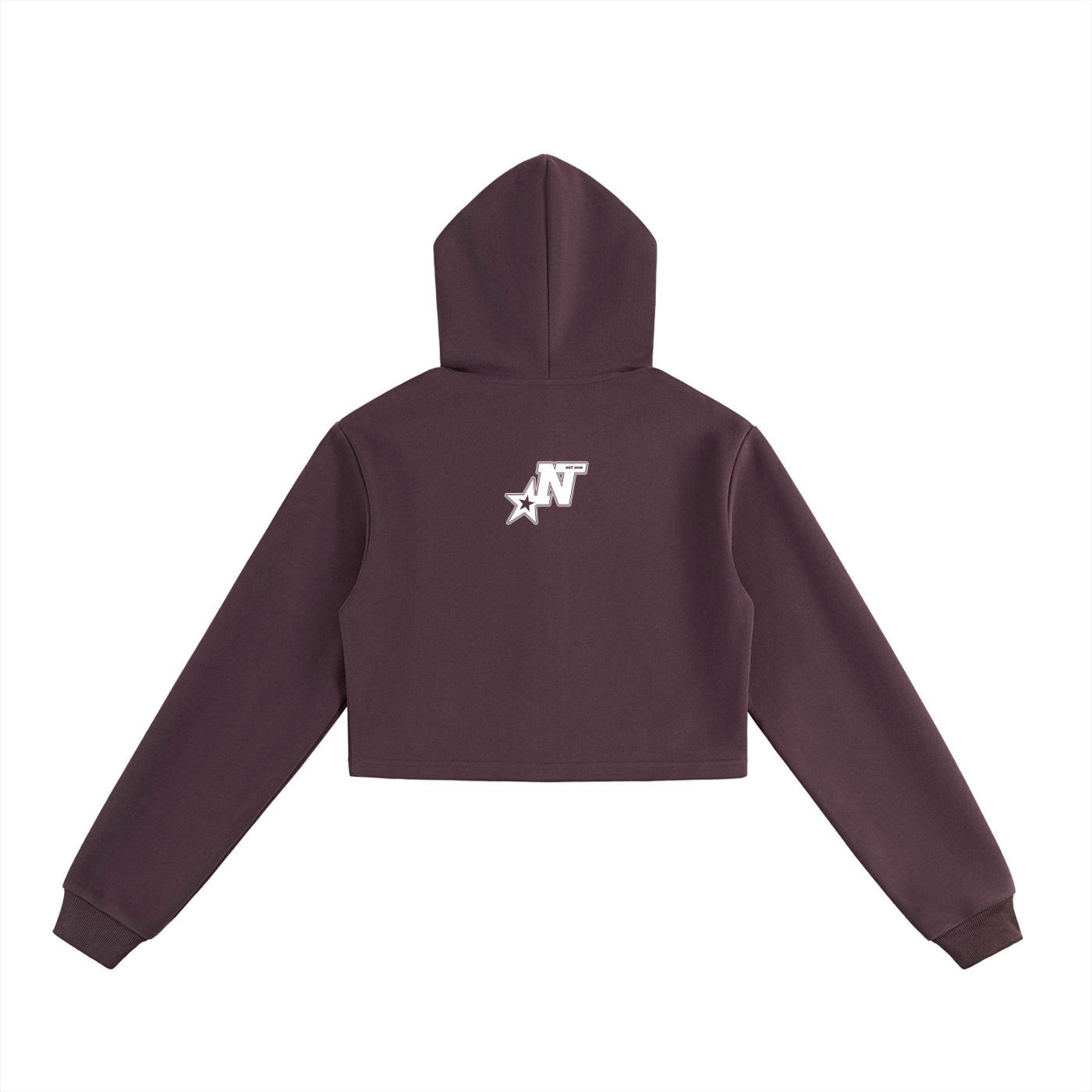 Women Essential Cropped Zip-Up Hoodie