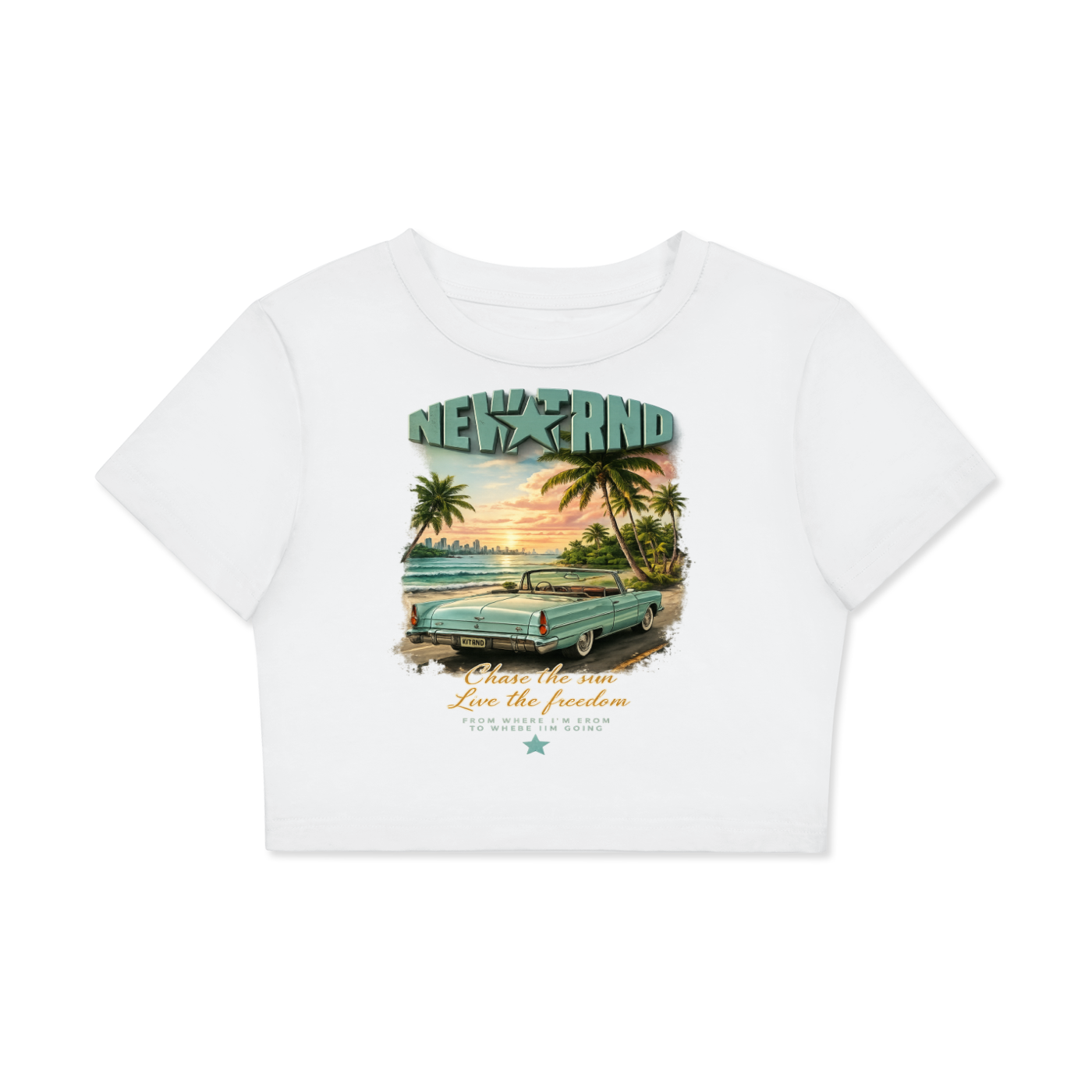 TRNDING Fitted Crop Cotton T-Shirt